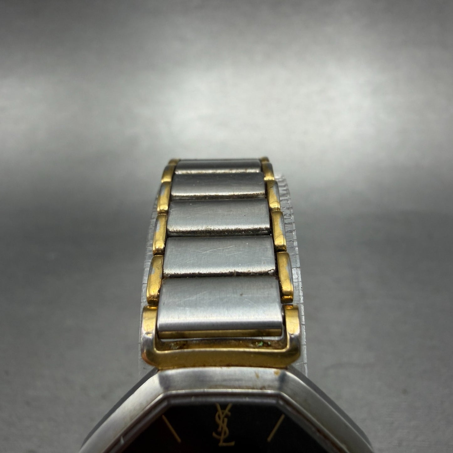Yves Saint Laurent Watch Women 25mm Black Dial Two Tone Octagon 2200-222377 PART5