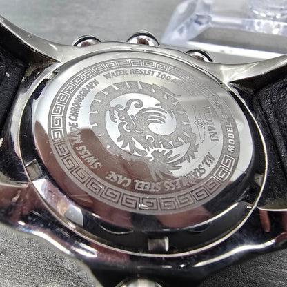 Invicta Lupah Chronograph Watch Men 45mm Black Dial Silver Date 2145 New Battery9