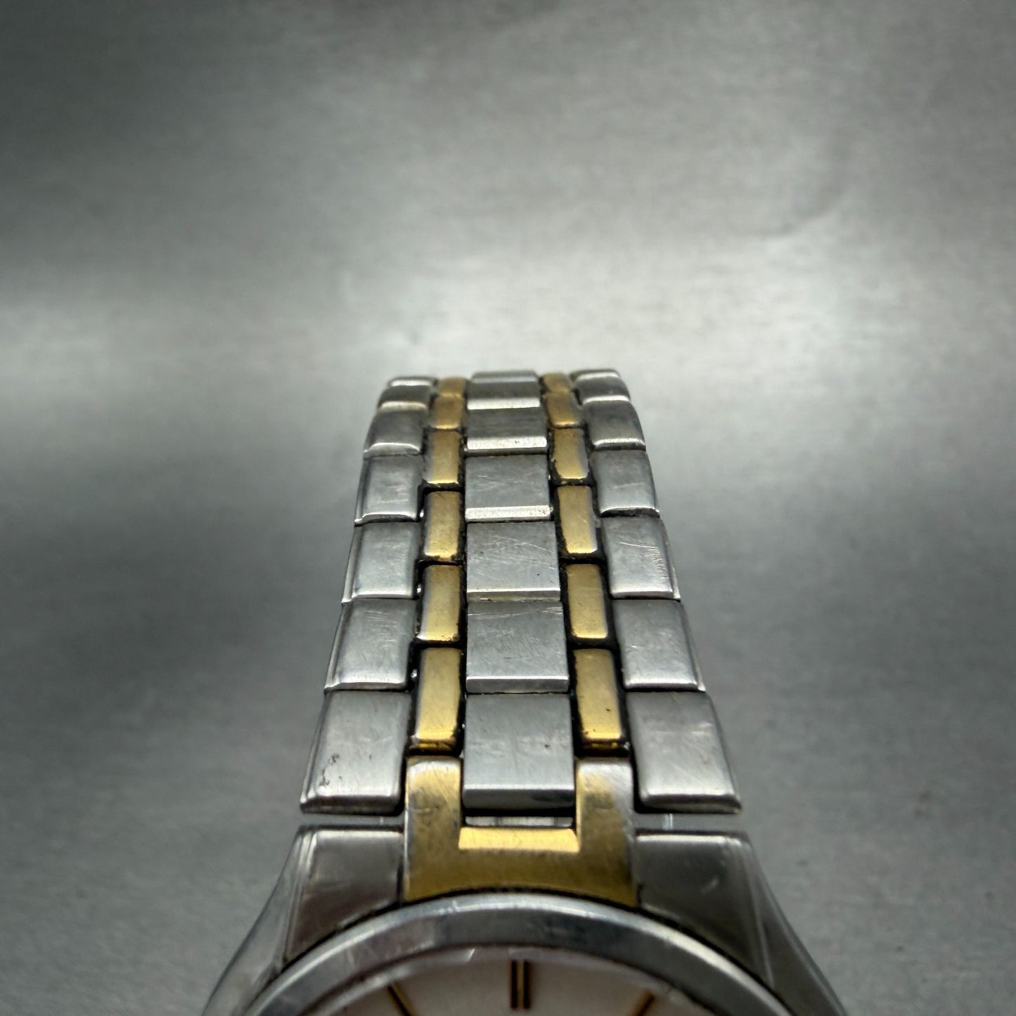 Citizen Exceed Watch Men 34mm White Dial Two Tone Date 2710-274849 New Battery4