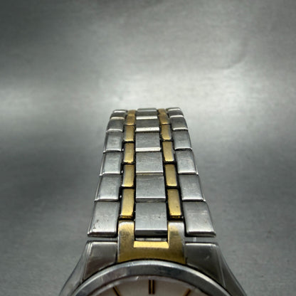 Citizen Exceed Watch Men 34mm White Dial Two Tone Date 2710-274849 New Battery4