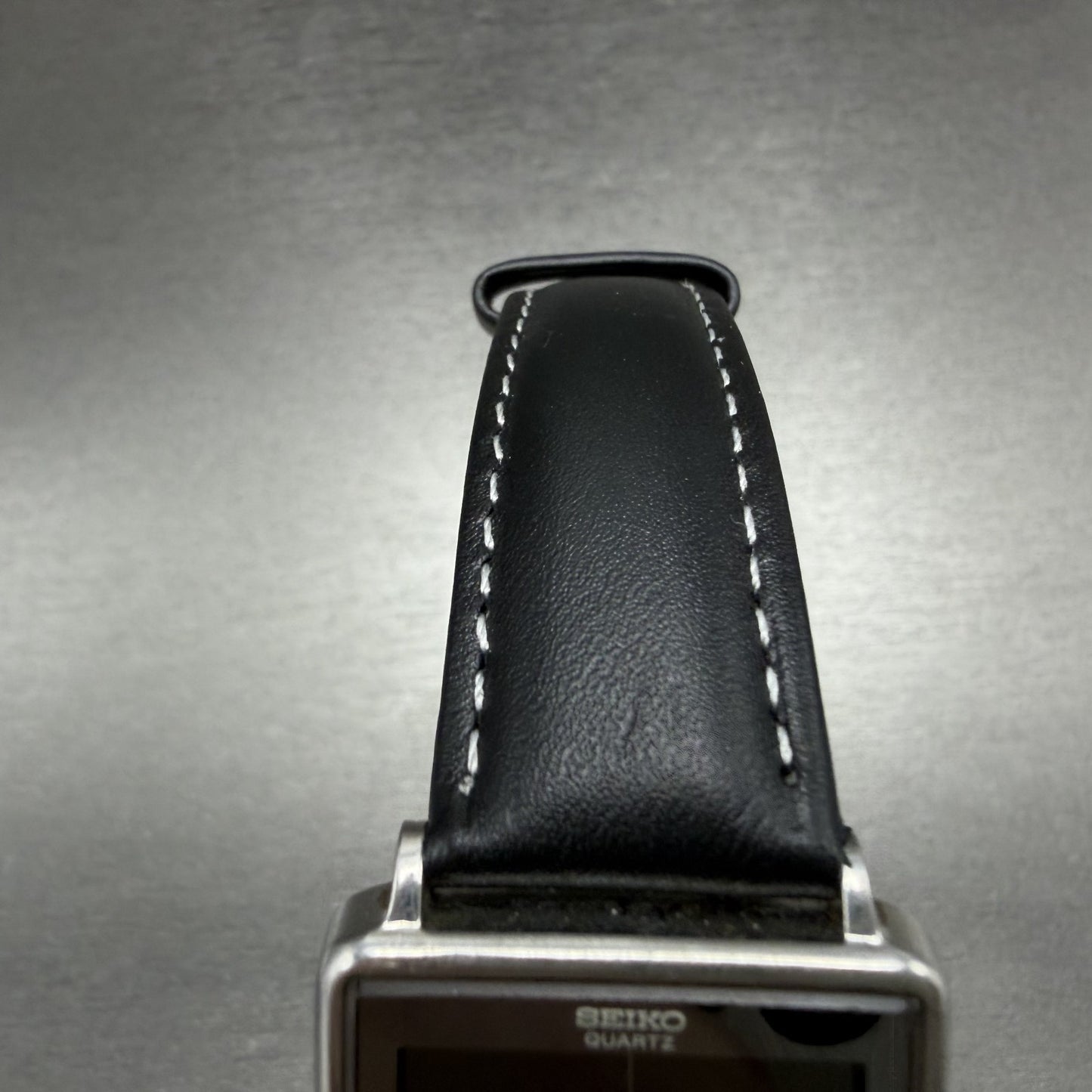 Seiko Watch Men 28mm Black Dial Silver Tone Square Vintage 7820-5410 New Battery4