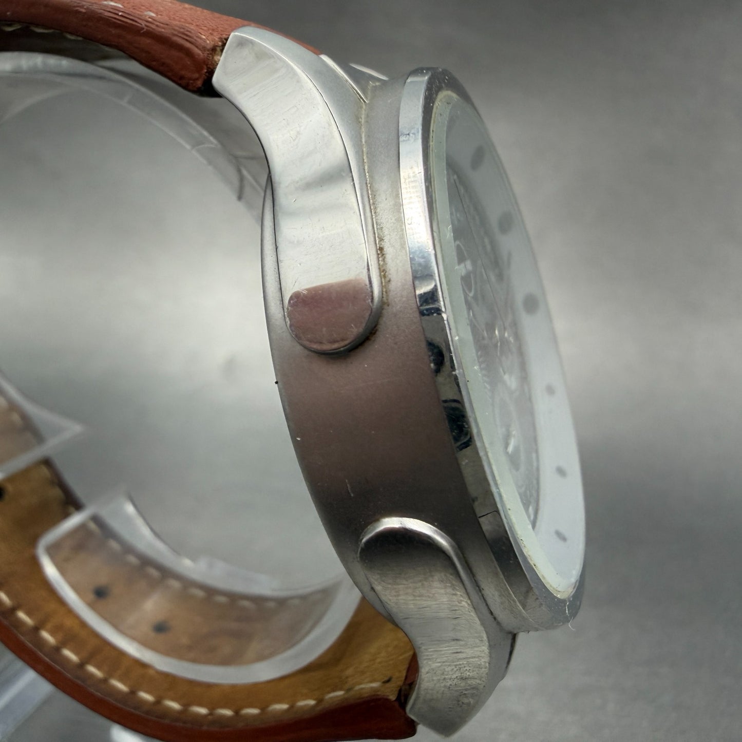 Dolce&Gabbana Sport Pro Chrono Watch Men 43mm Gray Dial Silver Tone New Batt3