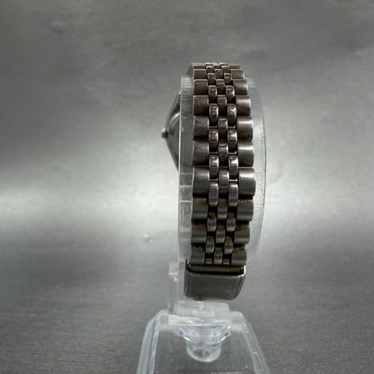 Seiko Watch Women 24mm Black Tone Silver Tone Daydate Round 7N83-0041 New Batter7