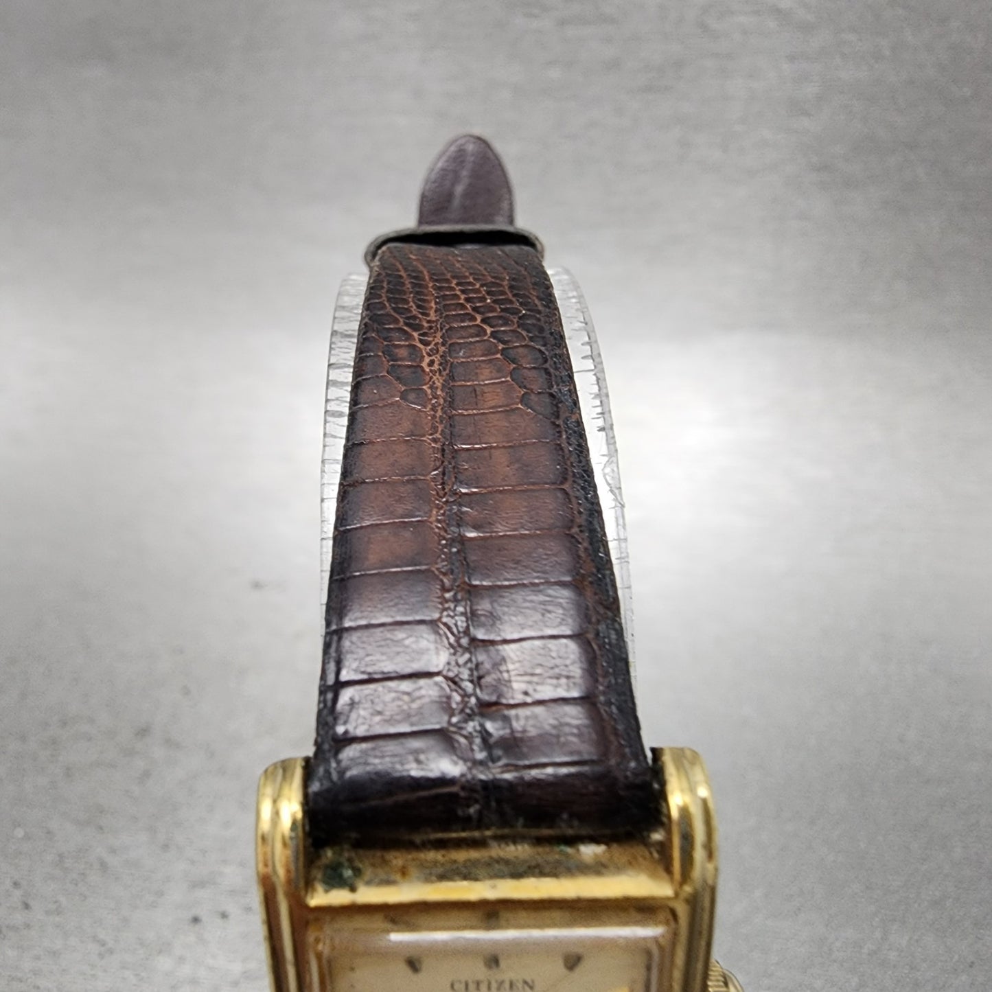 Citizen CQ Tank Watch Women 19mm Champagne Dial Gold Tone 7530041909 NewBattery4