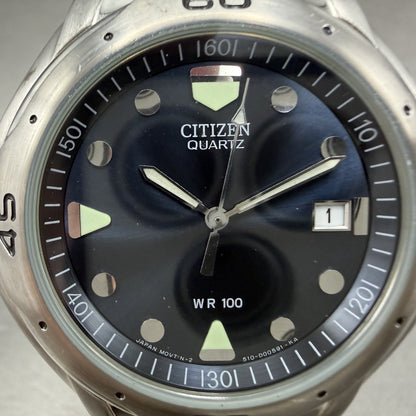 Citizen Watch Men 39mm Blue Dial Silver Tone Date Round 2510-S78887 New Battery1