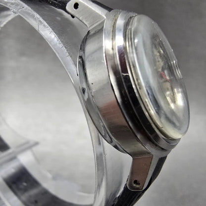 Seiko Automatic Watch Women 24mm Silver Dial Silver Tone Date 2205-0599 Runs VTG3