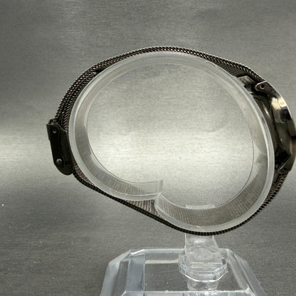 Skagen Watch Women 24mm Black Dial Titanium Mesh Band 233XSTTM New Battery8