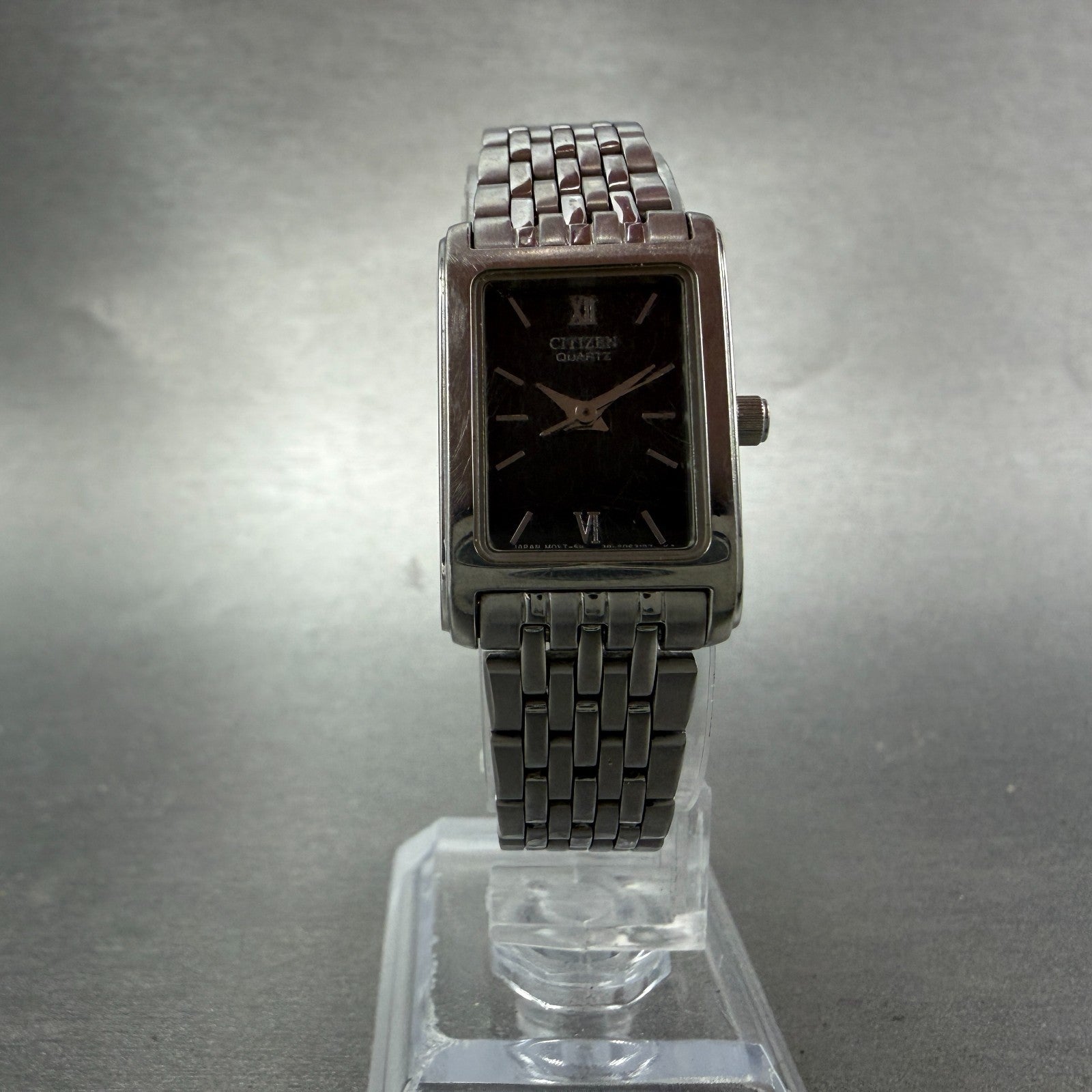 Citizen Tank Watch Women 18mm Black Dial Silver Tone 5930-S038588 New Battery5