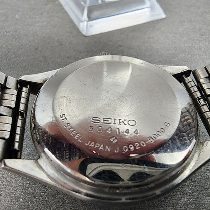 Seiko Watch Men 35mm Silver Dial Silver Tone Round 09208000 New Battery9