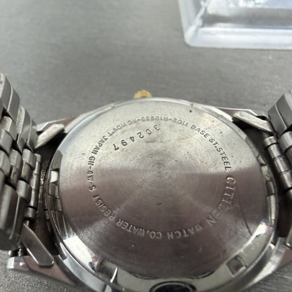Citizen CQ President Watch Men 36mm Silver Dial Two Tone Daydate Round New batt9