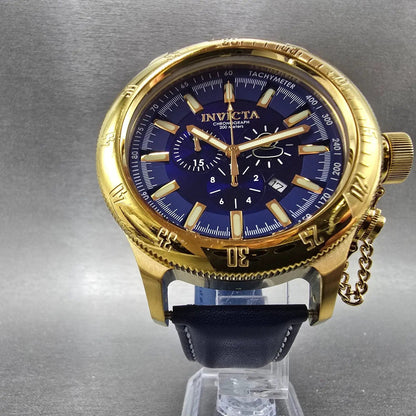 Invicta Russian Diver Chronograph Watch Men 52mm Blue Dial Gold Date 6242 NewBat5