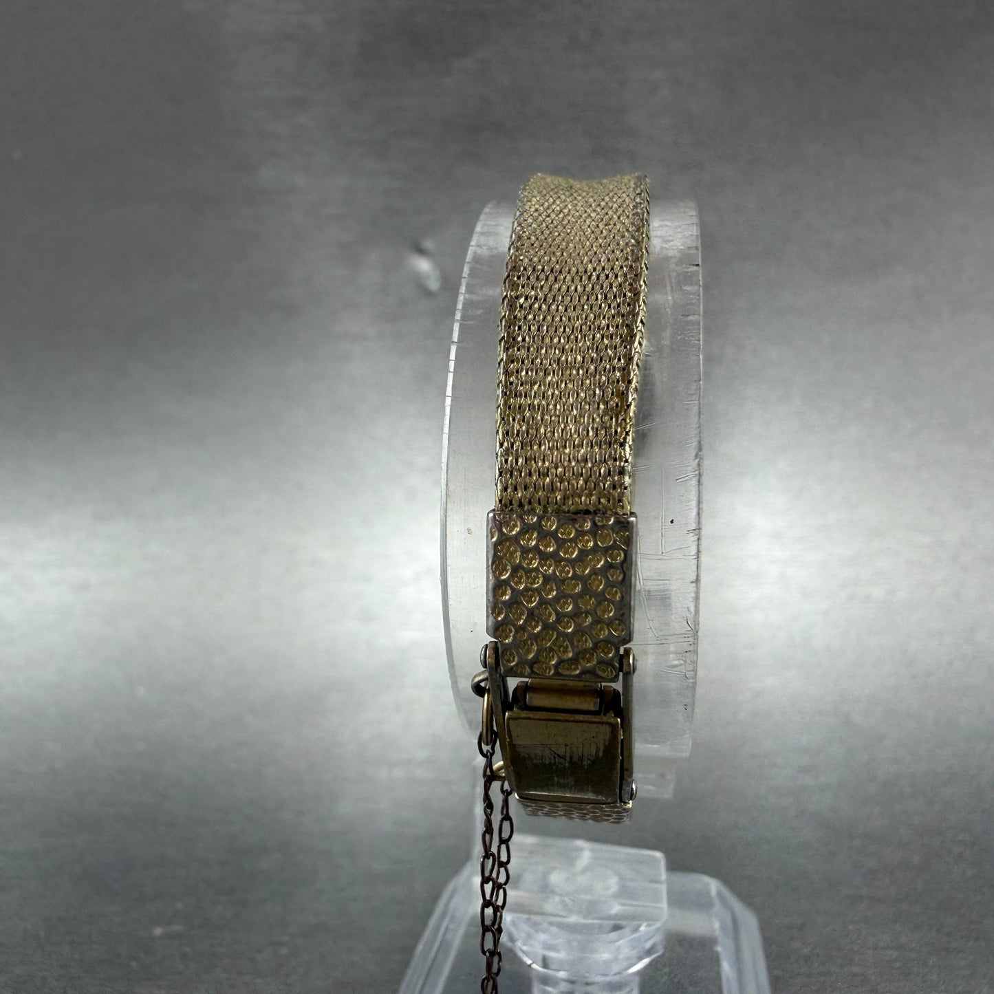 Seiko Watch Women 16mm Champagne Dial Gold Tone Rectangle 11-5189 Manual Runs7