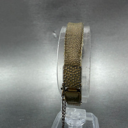 Seiko Watch Women 16mm Champagne Dial Gold Tone Rectangle 11-5189 Manual Runs7