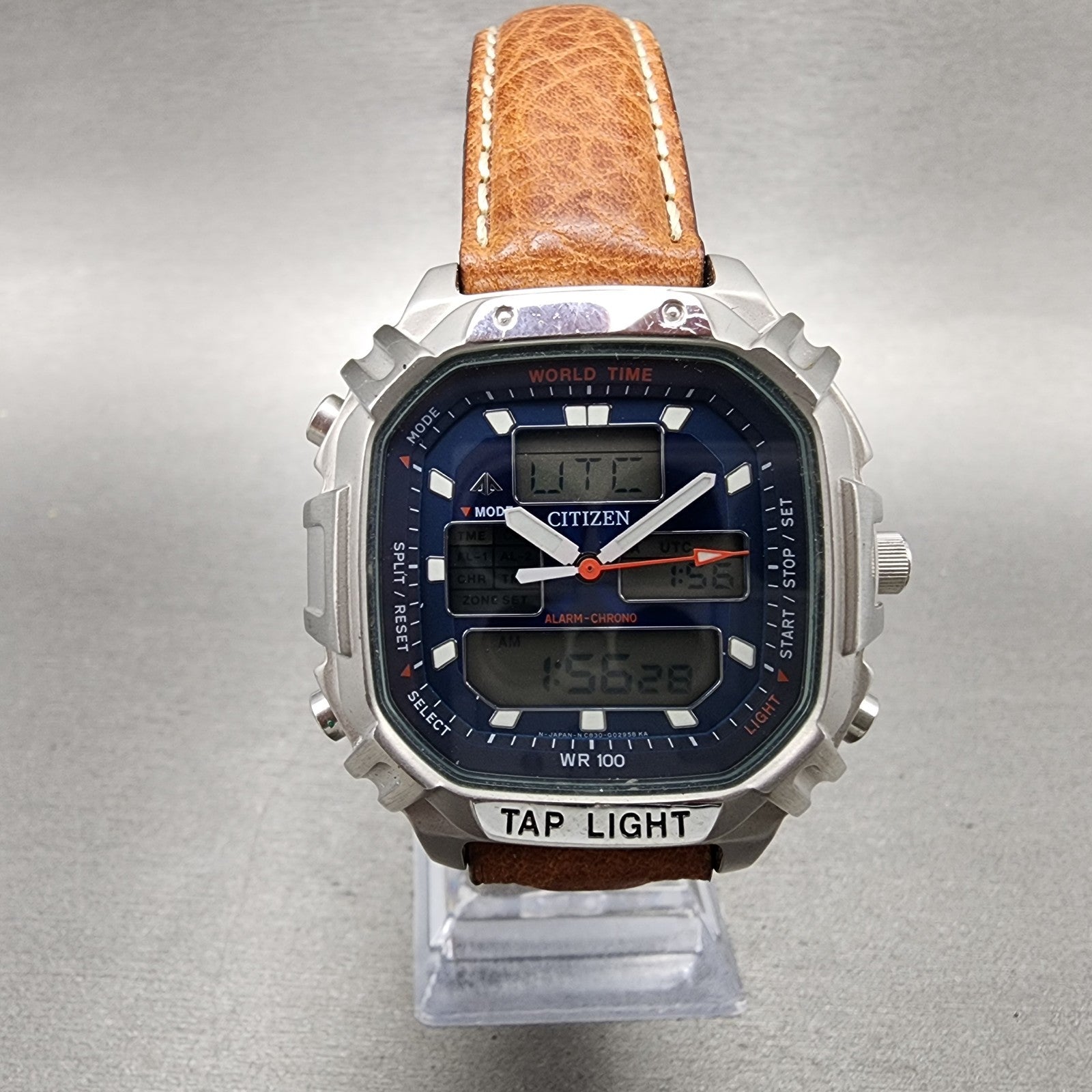 Citizen Promaster Watch Men 41mm Analog Digital Bleu Dial Steel READ!!! New Batt0
