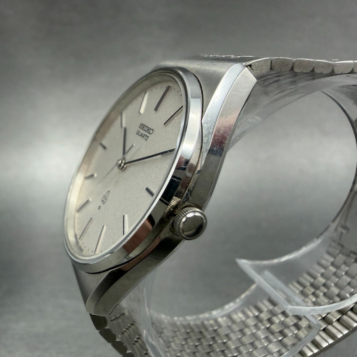 Seiko Watch Men 33mm Silver Dial Silver Tone Round 4120-8020 New Battery Vintage2