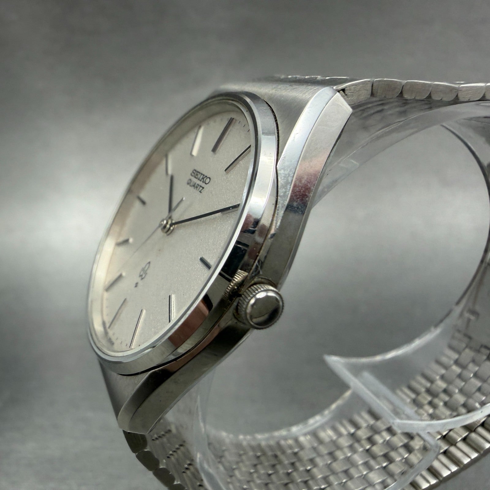 Seiko Watch Men 33mm Silver Dial Silver Tone Round 4120-8020 New Battery Vintage2