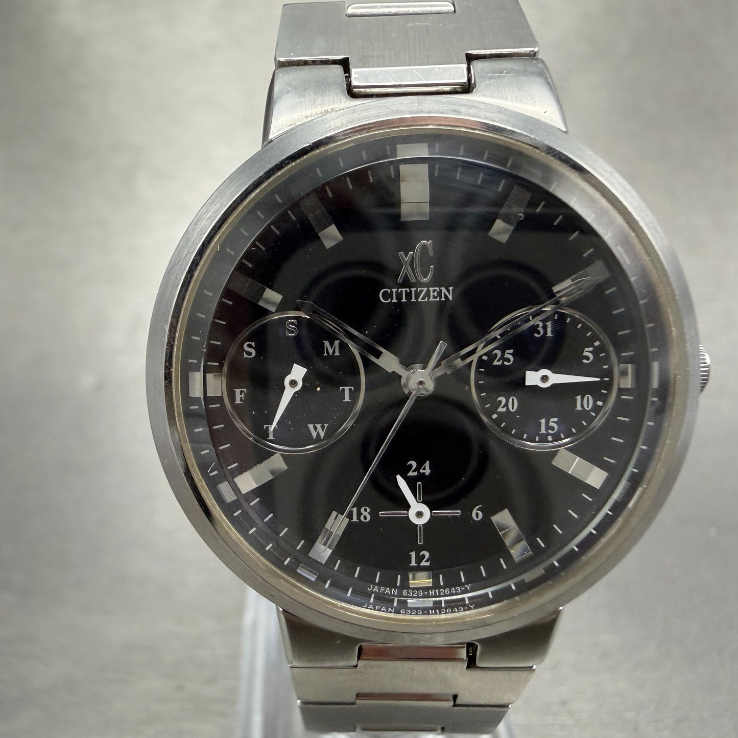 Citizen XC Watch Women 31mm Blue Dial Silver Tone Daydate 6329-H07812 NewBattery0