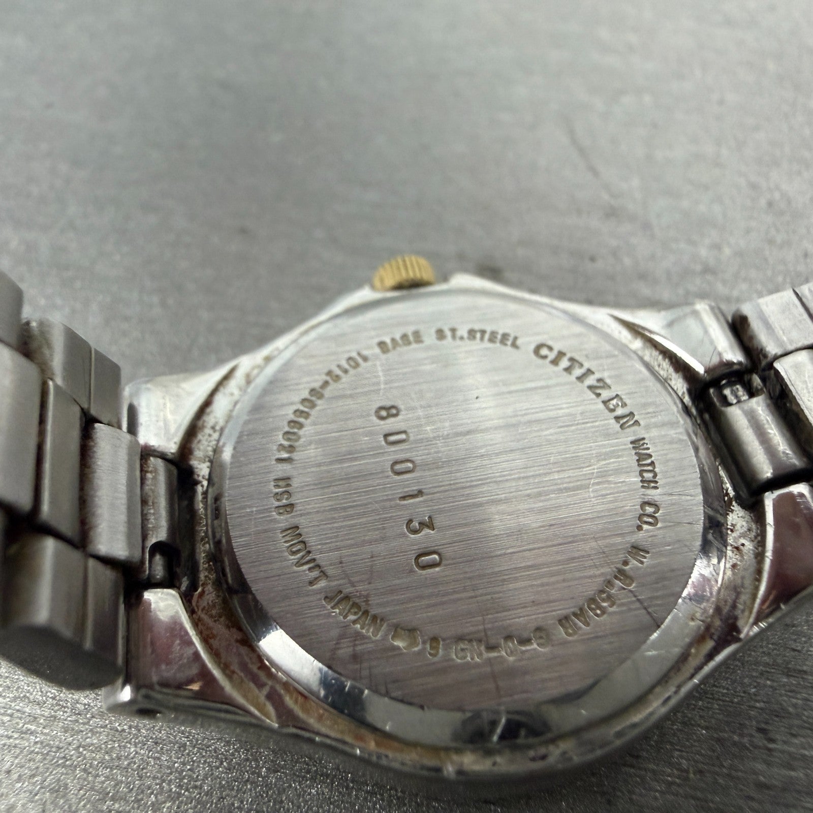 Citizen Watch Women 25mm White Dial Two Tone Date Round 1012-S056021 New Batt9