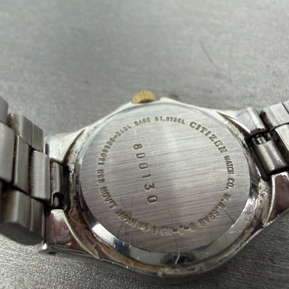 Citizen Watch Women 25mm White Dial Two Tone Date Round 1012-S056021 New Batt9
