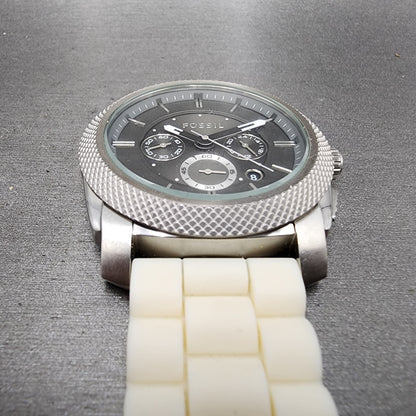 Fossil Machine Chronograph Watch Men 45mm Gray Dial Silver Tone FS4553 PARTS3