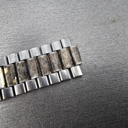 Seiko SQ Bracelet 20mm Stainless Steel Two Tone Tri Folding Clasp Vintage Z2784