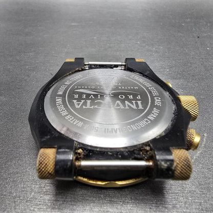 Invicta Pro Diver Chronograph Watch Men 51mm Black Dial Black Tone Date New Batt10
