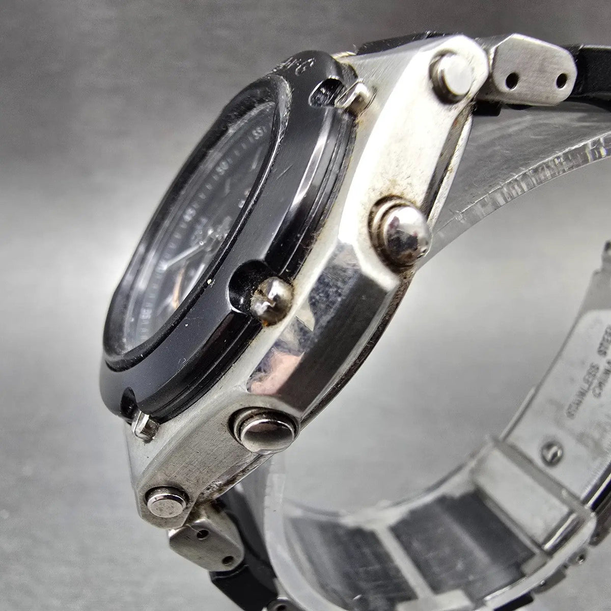 Casio Baby-G MSG-1500 Watch Women 35mm Black Dial Black Silver Round Works3