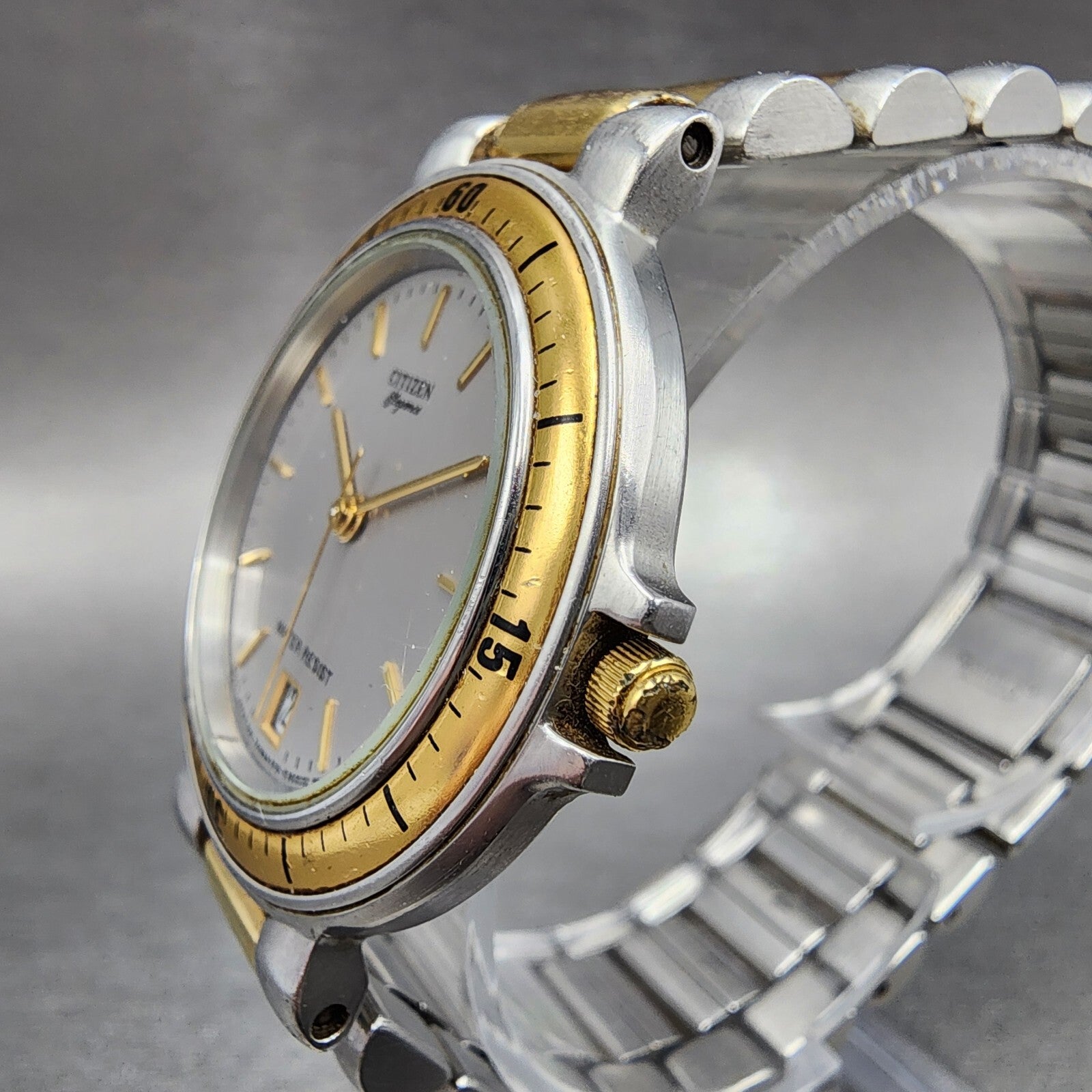 Citizen Elegance Watch Men 34mm Silver Dial two Tone Date 6110S10841 PARTS3