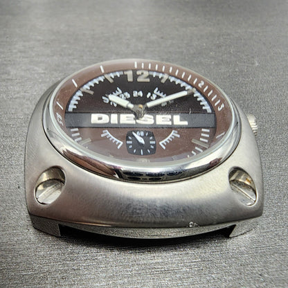 Diesel Watch Men 48mm Brown Dial Steel Small Seconds Cushion DZ1228 New Battery2
