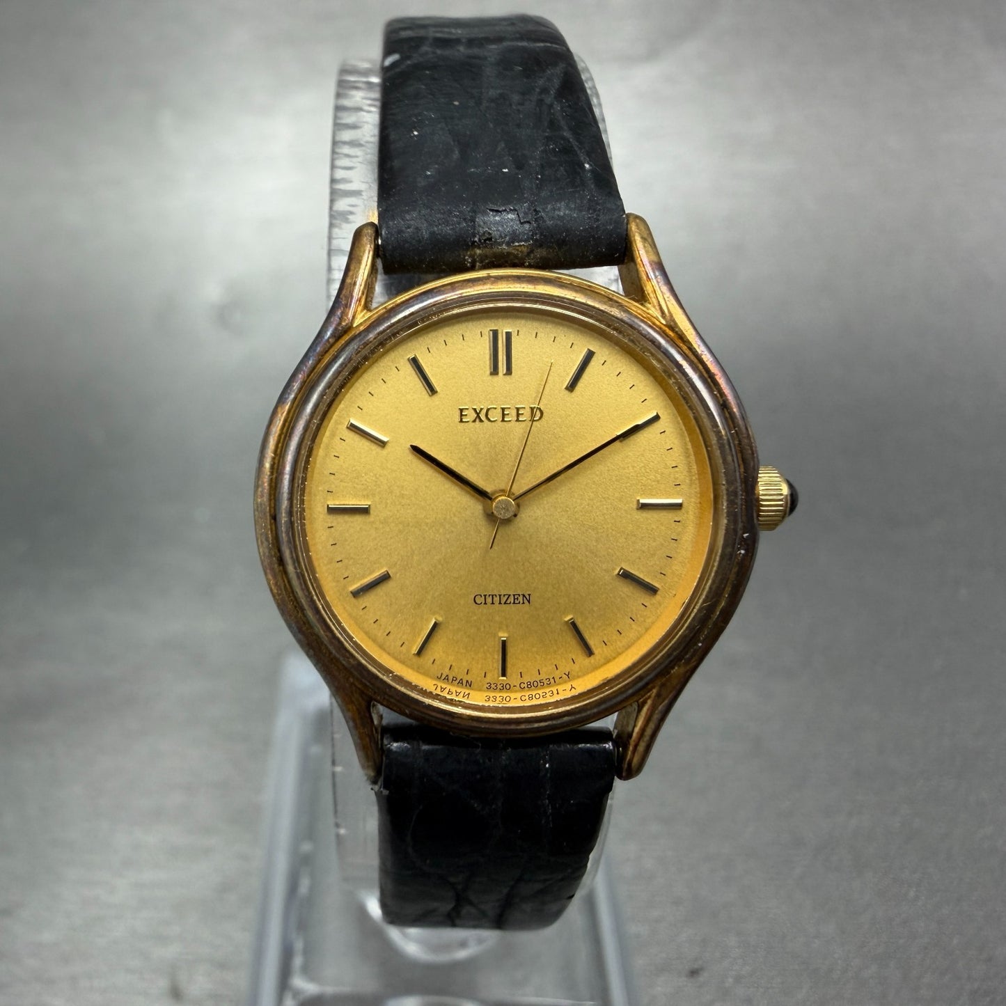 Citizen Exceed Watch Women 23mm Champagne Dial Gold Tone 3330-C80398 New Battery0