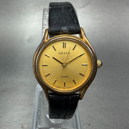 Citizen Exceed Watch Women 23mm Champagne Dial Gold Tone 3330-C80398 New Battery0