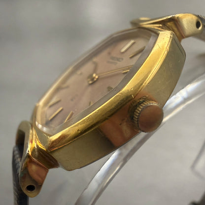 Seiko Watch Women 20mm Champagne Dial Gold Tone Oval 2320-5680 New Battery2