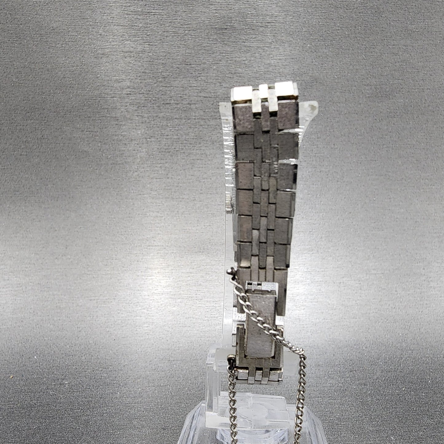 Seiko Watch Women 12mm Silver Dial Silver Tone Rectangle 15203339 New Battery7