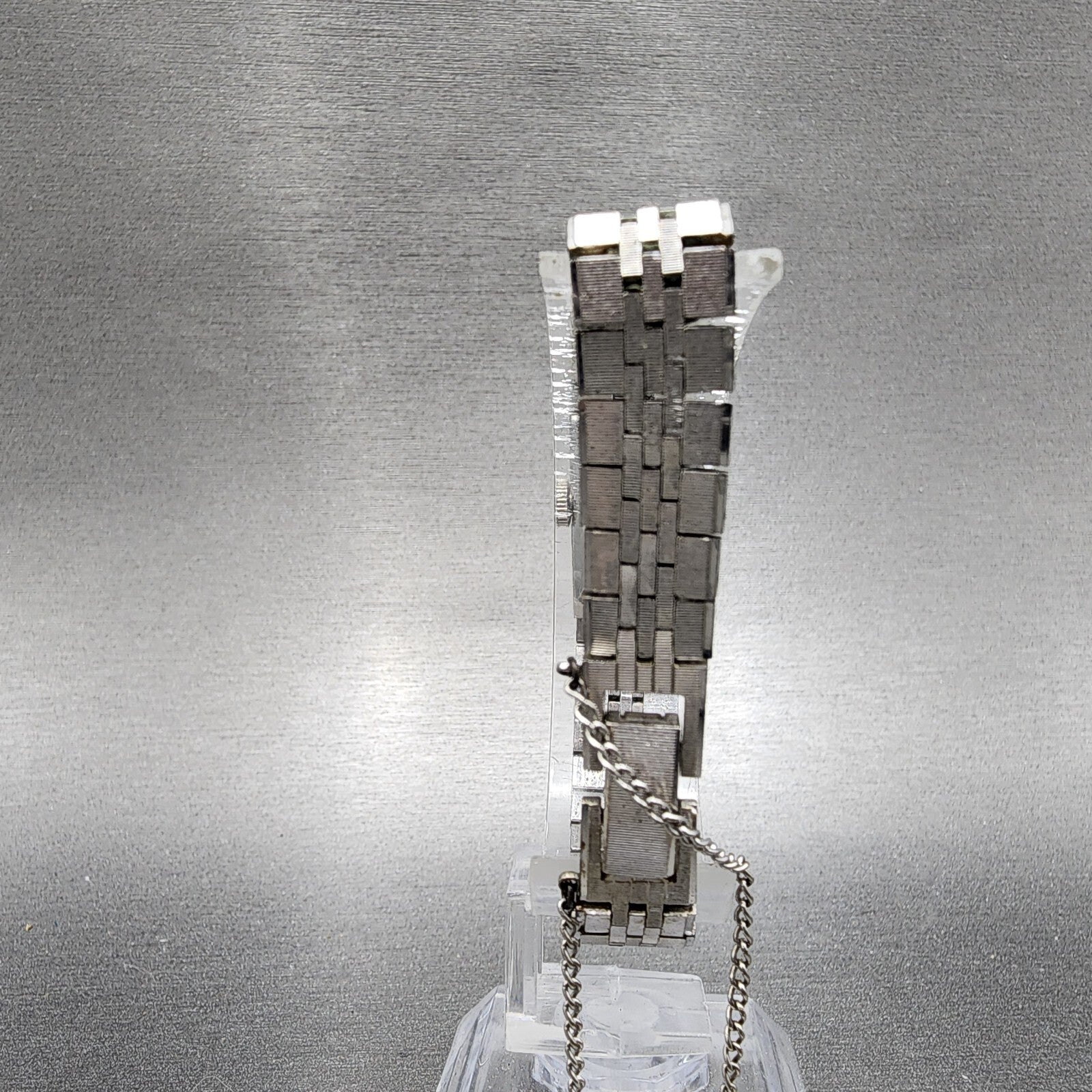 Seiko Watch Women 12mm Silver Dial Silver Tone Rectangle 15203339 New Battery7