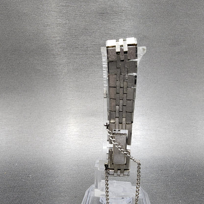 Seiko Watch Women 12mm Silver Dial Silver Tone Rectangle 15203339 New Battery7