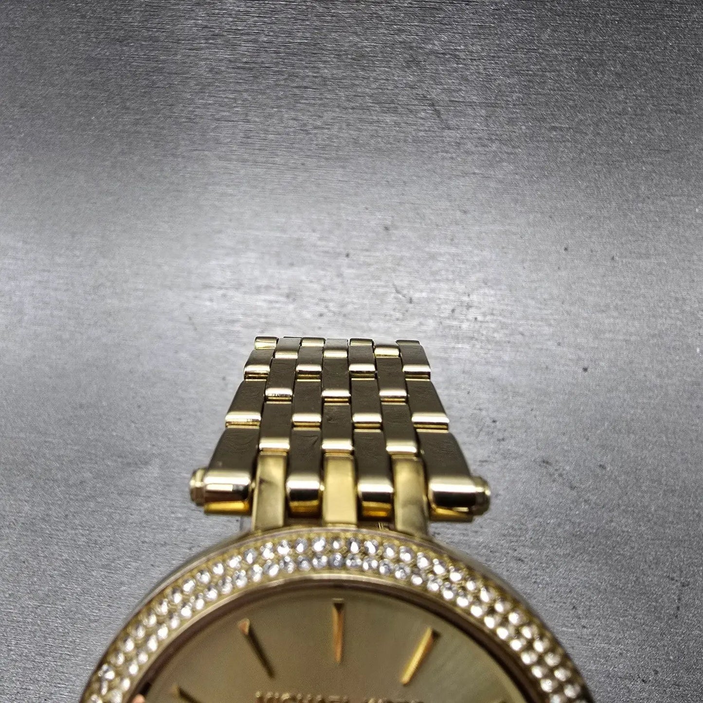Michael Kors Darci Watch Women 39mm Champagne Dial Gold Tone MK-3191 New Batt LP4