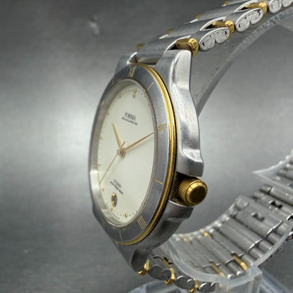 Citizen Forma Watch Men 34mm Cream Dial Two Tone Date Round 4710-470702 New batt2