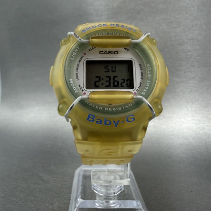 Casio baby G Watch Women 41mm Digital White Dial Clear Case Round BG301 New Batt5