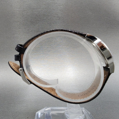 Movado Museum Watch Women 27mm Black Dial Stainless Steel Round New Battery