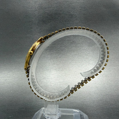 Seiko Watch Women 26mm White Dial Gold Tone Round V700-6091 New Battery Vintage6