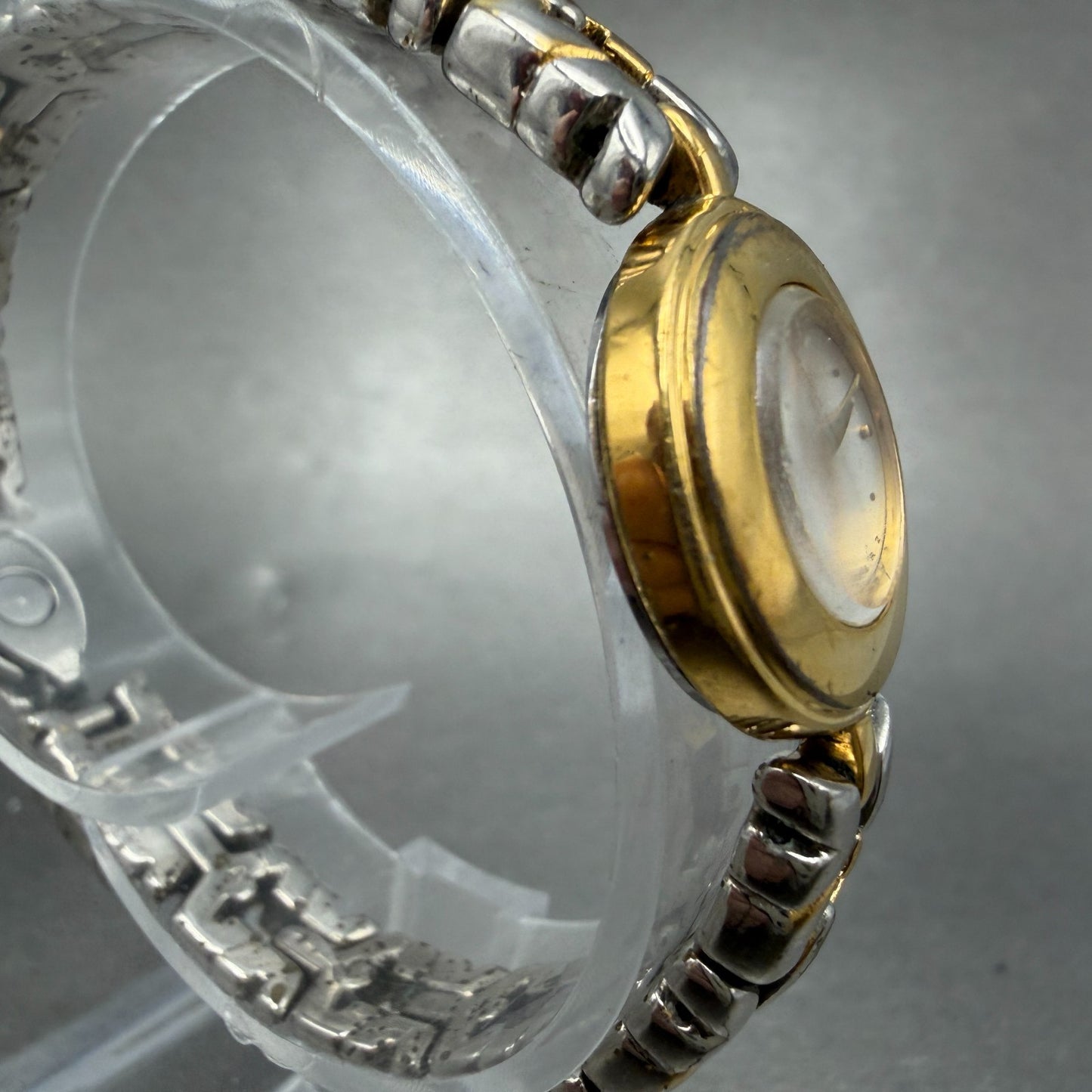 Seiko Watch Women 20mm Silver Dial Gold Tone Round 1N00-1C70 New Battery Vintage3