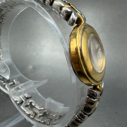 Seiko Watch Women 20mm Silver Dial Gold Tone Round 1N00-1C70 New Battery Vintage3