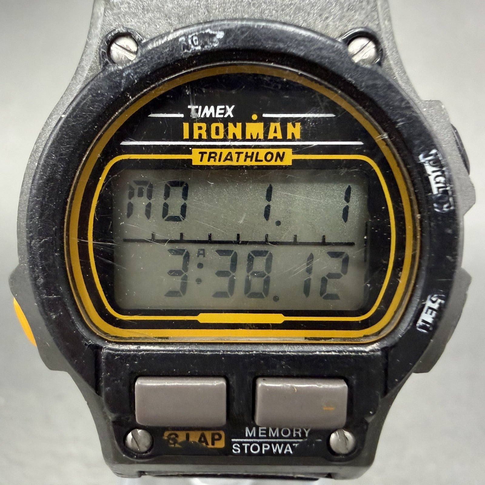Timex Ironman Watch Women 32mm Digital Black Alarm Chrono New Battery Vintage1
