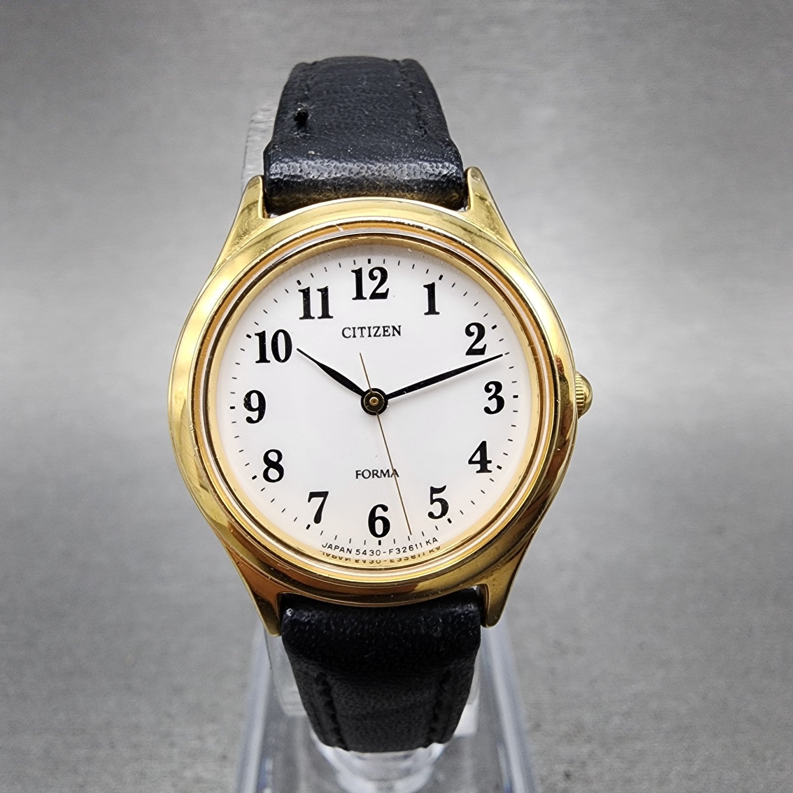 Citizen Forma Watch Women 24mm White Dial Gold Tone Round 5430F40063 New Batt0