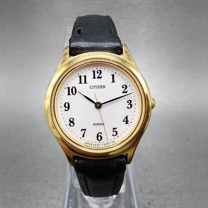 Citizen Forma Watch Women 24mm White Dial Gold Tone Round 5430F40063 New Batt0