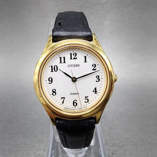 Citizen Forma Watch Women 24mm White Dial Gold Tone Round 5430F40063 New Batt0