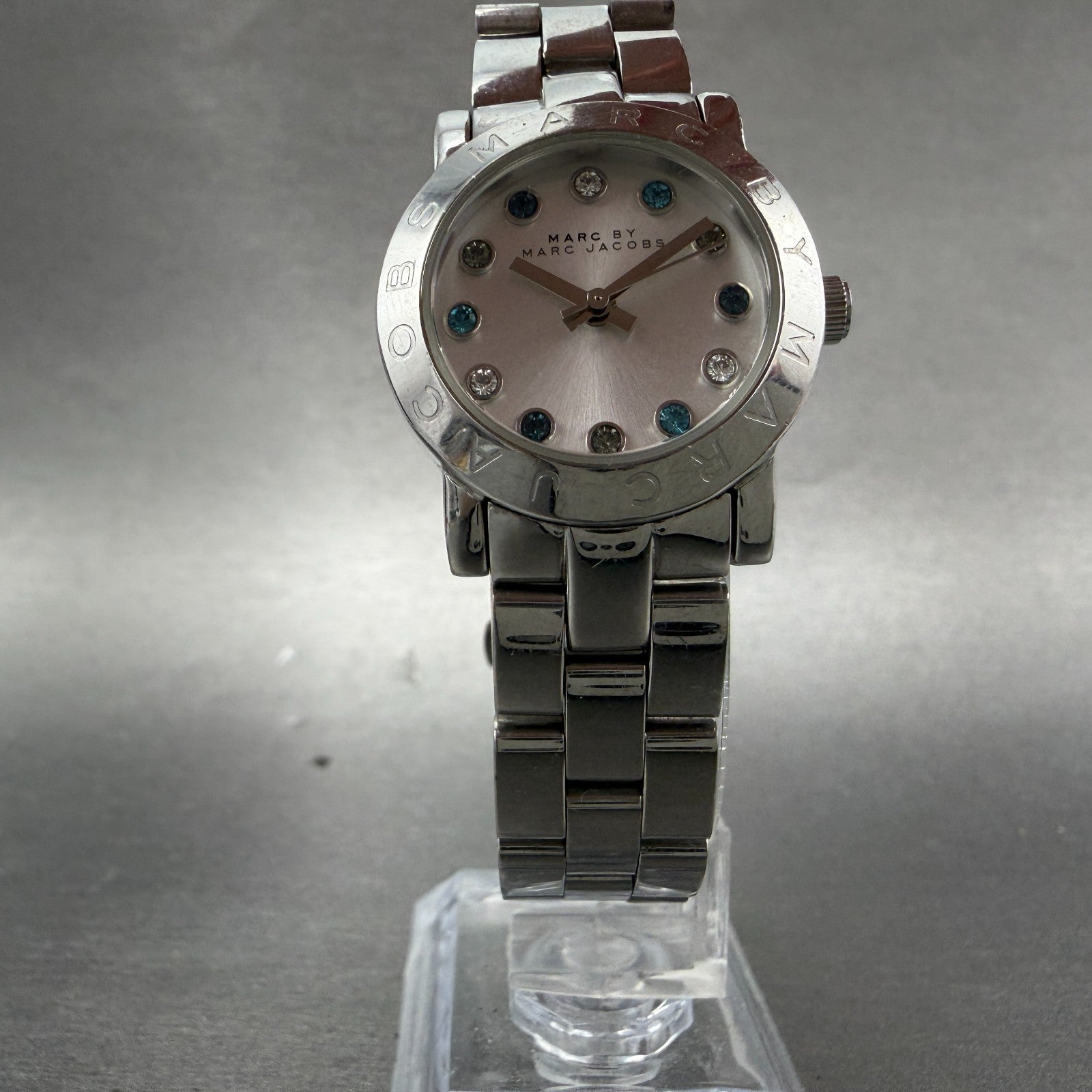 Marc By Marc Jacobs Watch Women 26mm Silver Dial Steel Round MBM3146 New Battery6