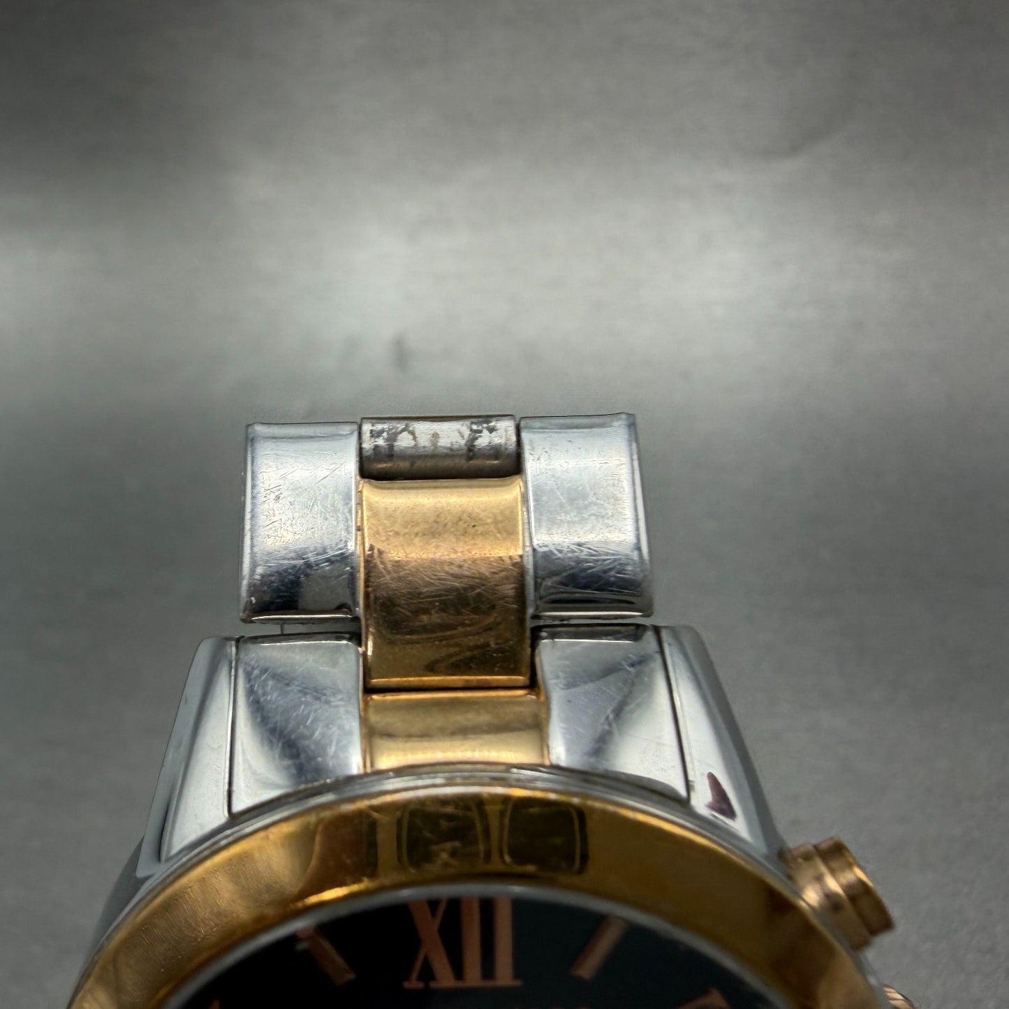 Michael kors Bradshaw Chrono Watch Women 40mm Blue Dial Two Tone MK-6389 New Bat4