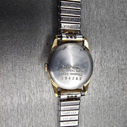 Seiko Watch Women 19mm White Dial Gold Tone Round 5420-0099 New Battery Vintage10