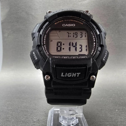 Casio W-736H Watch Men 45mm Black Vibration Alarm Chronograph Digital New Batt5